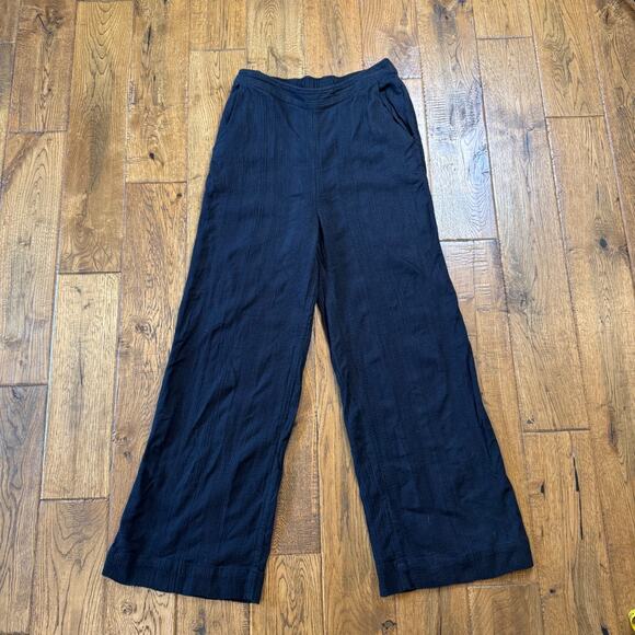 Free People Pants - Free People Wide Leg Linen Blend Pants Women's S Beach Coastal Resort Boho Black